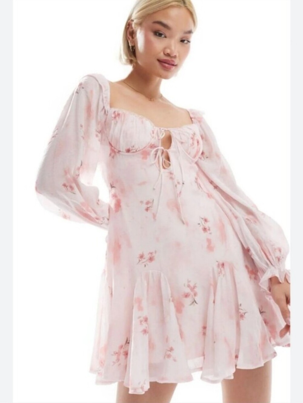 ASOS Love Triangle Milkmaid Mini Dress NWT Size 10